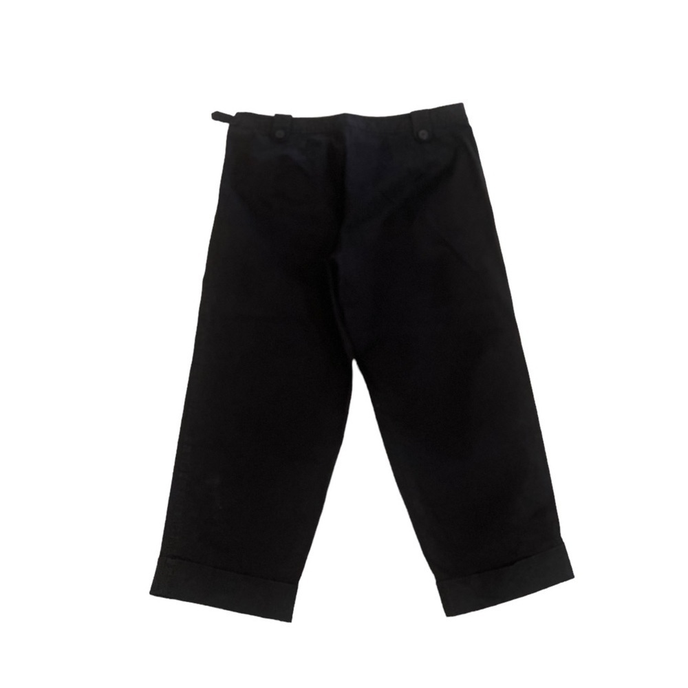 Talbots stretch cotton cropped Capri cuffed pants side zipper size 12p - Picture 2 of 6